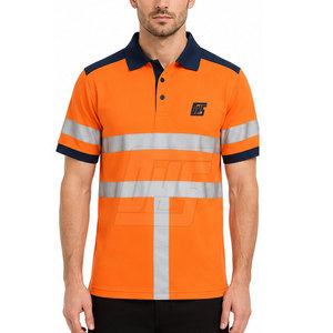 <b>Men</b> Workwear Polo <b>Shirts</b> Short Sleeve Collared Tops Breathable Fabric Comfortable Fit <b>For</b> Office Staff Daily <b>Work</b> Apparel - Product Image 3