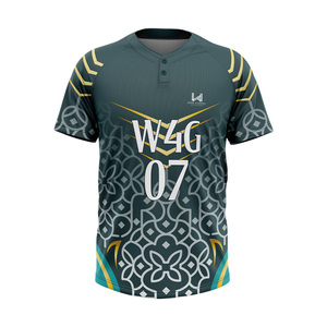 Camisetas de Béisbol/Sóftbol Unisex con Logotipo Personalizado, 100% Poliéster, Transpirables, de Secado Rápido, Impresión por Sublimación, MOQ Bajo, Entrega con Impuestos Pagados - Product Image 4