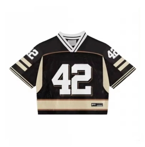 Maillots de football rétro personnalisés IOTA SPORTS en polyester, coupe courte, style streetwear, surdimensionnés, en maille américaine, coupe ample - Product Image 4