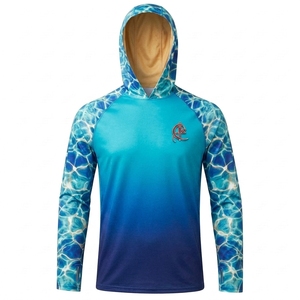 Vêtements de sport personnalisables UPF 50 imperméables, respirants, coupe-vent, pour la pêche, sweat à capuche en polyester à manches longues pour homme - Product Image 1