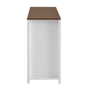 U_STYLE 59.3FT Credenza Buffet Stile Rustico per Soggiorno con Porta Scorrevole Stile Barn e Pannelli a Rete, Design con Vani Aperti - Product Image 2
