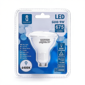 Ampoule LED GU10 5U à économie d'énergie 9W Température de couleur 6400K - Product Image 2