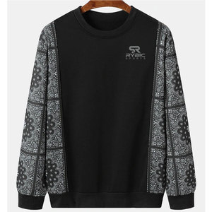 Sudaderas clásicas con cuello redondo y estampado para hombre, cómodas, de manga larga, de forro polar, para uso en otoño e invierno. - Product Image 1