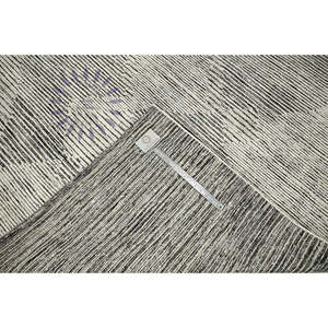 Ensemble de tapis en laine vintage marocain de conception géométrique de diamant de charbon de bois 43 "blanc ivoire doux pour les tapis de chambre à coucher de salon - Product Image 2