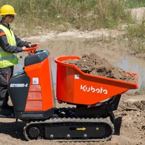 Minidumper de orugas compacto Kubota con motor diésel de alta potencia, ideal para sitios de construcción y explotaciones agrícolas eficientes. - Product Image 6