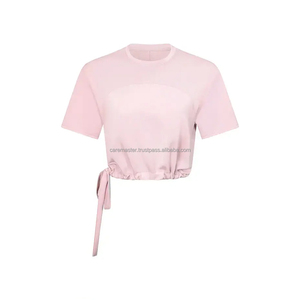 T-shirt uni pour femmes top ventes pas cher T-shirts décontractés pour femmes Chemise et short à col ras du cou à bas prix Robe nouveau design - Product Image 3
