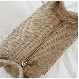 Premium Handmade Jute Zipper Tote Bag with Stylish Design - Product Image 4