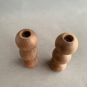 <b>Wooden</b> Candlestick Holder Set Round Shape For Home Decoration - Product Image 2
