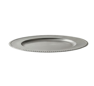 Assiette de présentation décorative en étain plaqué argent, perlée et faite à la main, la plus vendue pour la restauration hôtelière et la présentation de fruits - Product Image 6