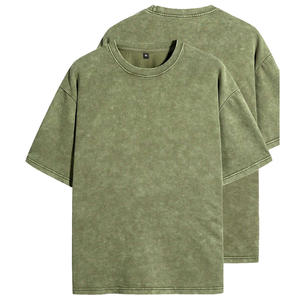 T-shirt unisexe surdimensionné délavé à l'acide, coupe épaules tombantes, personnalisable pour la personnalisation de logo - Product Image 1