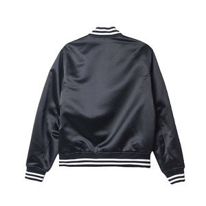 Veste universitaire noire pour homme, couleur unie, col rabattu, manches classiques, fermeture à boutons, style décontracté pour l'automne - Product Image 2