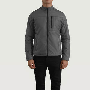 Chaqueta acolchada para hombre, lista para actividades al aire libre, ligera y cálida, con cuello alto y acolchado para mayor protección. - Product Image 1