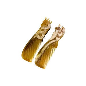 Peigne en corne de boeuf Portable vietnamien bon prix personnalisé Salon Massage corne de buffle peigne à cheveux peigne en corne pour femmes et hommes - Product Image 1