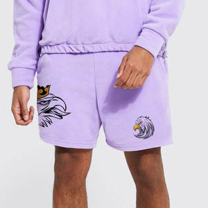 กางเกงขาสั้นออกกำลังกายผู้ชายแบบกำหนดเอง เป็นมิตรกับสิ่งแวดล้อม พิมพ์โลโก้ ผ้าฝ้ายลายเรียบ ผ้าลูกฟูก มีกระเป๋าใช้งานสะดวก เหมาะสำหรับวิ่ง สำหรับเด็กผู้ชาย - Product Image 3