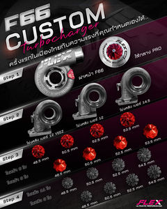 Turbocompresor FLEX PRO F66 48.5 F55 con Brida, Hecho en Tailandia - Product Image 2