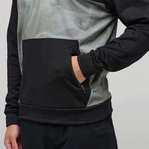 เสื้อกีฬาถักลายปักแบบซิปครึ่งตัว คอฮู้ดแบบซิป 1/4  ผ้าโพลีเอสเตอร์/คอตตอน - Product Image 3