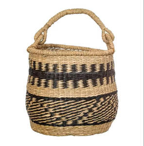 Cesta de Paja Circular Ligera Bolga, Hecha a Mano con Pasto Marino, Ecológica, Personalizable, Organizador de Almacenamiento, Decoración del Hogar, Venta al por Mayor en Vietnam - Product Image 1