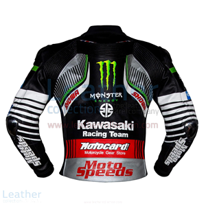 Leon Haslam WSBK <b>Racing</b> <b>Jacket</b> Rawasaki Custom Motorsport Vintage Style Cowhide Kangaroo Leather <b>Jacket</b>/Chaqueta - Product Image 2