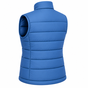 Custom Logo Mens Winter Puffer Vest Full Zip <b>Quilted</b> Sleeveless Jacket Breathable Stand Collar Body Warmer Solid Color <b>Waistcoat</b> - Product Image 6