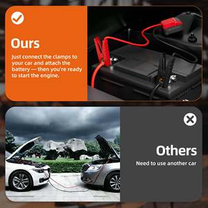 Adaptador de Batería M18 para Arrancador de Coches, Adaptador de Rueda Motriz, Kit de Cables de Arranque de 6 Pies y 10 AWG - Product Image 6