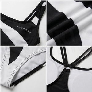 North Approach Women's One-Piece Swimsuit Geometric Print Scoop Neck Stretch Spandex Polyester Swimwear - Product Image 5