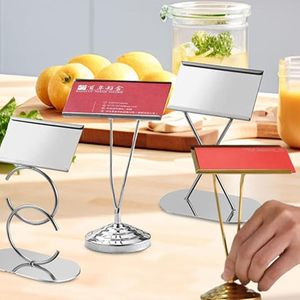 <b>Place</b> <b>Card</b> Holder Menu Holder for <b>Table</b> Metal <b>Table</b> <b>Card</b> Holder Stand for Restaurants Weddings Events - Product Image 6
