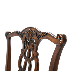 Fauteuil de salle à manger moderne de luxe en bois massif avec revêtement en laine et pieds en bois d'acajou, design contemporain, mobilier pour la maison - Product Image 5