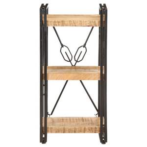 Bibliothèque en bois naturel grainé de couleur noire - Product Image 2