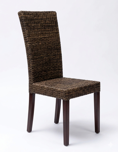 Modern High Back Natural Wicker <b>Dining</b> <b>Chair</b> Wholesale Rattan Restaurant Furniture Casual Handwoven Wooden Leg Side <b>Chairs</b> - Product Image 4