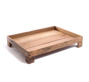 Bandeja rectangular de madera de mango hecha a mano para servir comida y bebidas, construcción duradera, acabado liso. - Product Image 2