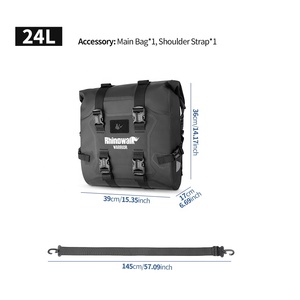 Sac latéral de moto imperméable Rhinowalk, 24L, bagages de voyage robustes pour motards - 1 pièce - Product Image 3