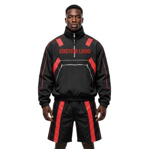 Conjunto de 2 Piezas Personalizable: Chaqueta Cortavientos de Nylon con Paneles y Chándal de Nylon para Hombre, Verano 2026 - Product Image 1