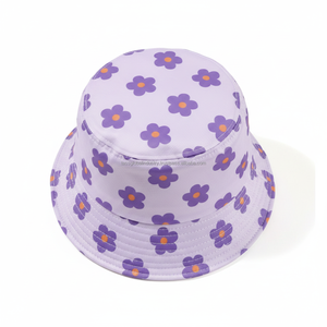 Chapeau Bob Unisexe Violet à Motifs Floraux Personnalisé OEM Vente en Gros - Product Image 3
