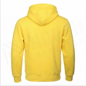 North Approach <b>Men's</b> Yellow Hooded Sweatshirt Regular Fit Cotton Fleece Casual Autumn Hoodie With Front Pocket - Product Image 2