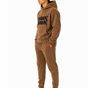 Conjunto Deportivo Informal de Algodón para Hombre, con Capucha, Estilo Moderno, para Aventuras Urbanas Relajadas, Práctico Conjunto de Ropa Deportiva - Product Image 3