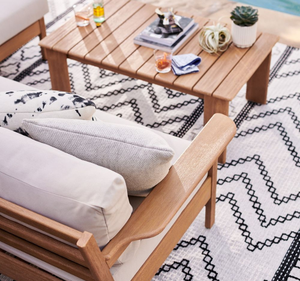 Conjunto de Muebles de Jardín Modernos de Madera de Teca Tropical Sólida, Cojines Impermeables, Acabado Natural Ecológico, para Patio, Terraza o Salón - Product Image 4