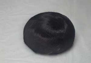 Peluca Negra de Media Cabeza, Cabello Humano Virgen, Estilo Liso, Base Mono Suave, Fácil de Aplicar, Tupé para Hombre - Product Image 5