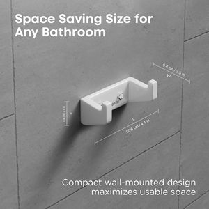 Support mural pour brosses à dents avec gobelet en verre et support métallique, organisateur de rangement robuste pour salle de bain, pour dentifrice et brosses - Product Image 4