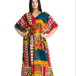 Nouveau design de robe pour femme Kaftan Kimono imprimé Caftans brodés Vêtements d'été et de plage Caftans au meilleur prix - Product Image 1
