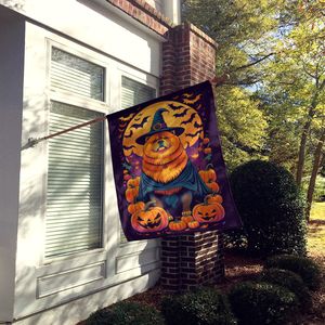 Bandera de Casa de poliéster Multicolor grande para Chow Witchy Halloween porche manga poste decorativo patio Banner patio césped signo - Product Image 2