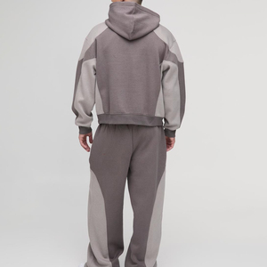 Conjunto de Sudadera con Capucha y Pantalones Jogger de Algodón Grueso, Estilo Urbano, Holgado, Informal, Transpirable, para Invierno, Unisex - Product Image 2