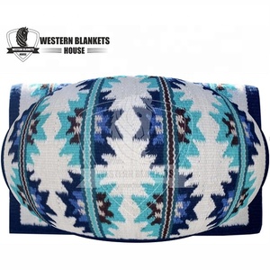 Couverture de selle de cheval occidentale en laine de Nouvelle-Zélande, taille personnalisable, durable et confortable, pour ranch et concours d'équitation - Product Image 4
