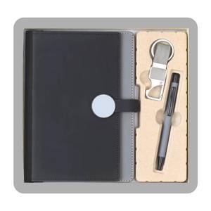 Caja de Regalo de Cuero Promocional para Empresas Exportadoras Indias con Cuaderno, Botella y Llavero para Regalos Corporativos para Empleados en Venta - Product Image 1