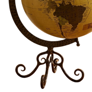 Stylish Iron Stand Desk Globe with Plastic World <b>Map</b> | Educational Globe for Geography Learning | Home & Office Table Decor - Product Image 5
