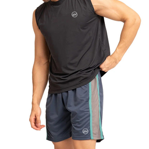 Men <b>Mid</b> Waist Athletic Jogger Workout Shorts Drawstring Breathable Quick Dry Lightweight Double <b>Layer</b> Canvas Polyester/Cotton - Product Image 5