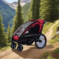 Petite poussette pour chien et remorque de vélo d'aventure en plein air pour la randonnée