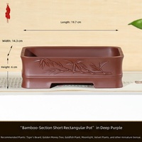 Pot Bunga Sukulen Persegi Panjang dari Resin Imitasi Yixing Ramah Lingkungan, Tahan Lama, Ringan, dan Sistem Penyiraman Otomatis, Desain Sederhana