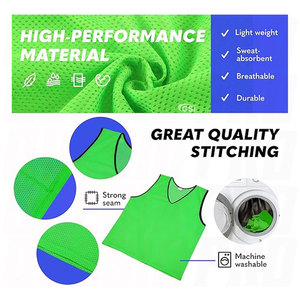Chalecos Deportivos de Malla, Talla Única, para Entrenamiento de Fútbol y Baloncesto, Transpirables y Ligeros - Product Image 4