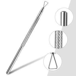 Pousse-cuticules chirurgical Morje double extrémité en acier inoxydable, réutilisable, double usage, avec poignée texturée, arc-en-ciel - Product Image 2