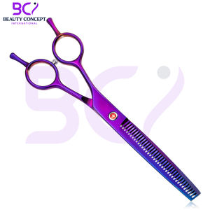 กรรไกรซอยผมคุณภาพสูงแบบคลาสสิก รุ่นใหม่ล่าสุด ขนาด 7.5 นิ้ว สีม่วงไล่เฉด ทนทาน สำหรับมืออาชีพ ใช้งานได้ยาวนาน - Product Image 2